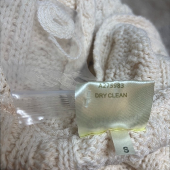 KILRONAN IRELAND KNITWEAR MERINO WOOL CREAM CABLE KNIT OPEN FRONT VEST SZ S-L - Picture 11 of 14